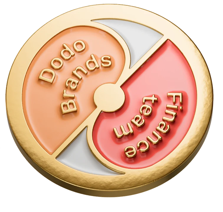 Enamel pin “Dodo Brands / Finance team”
